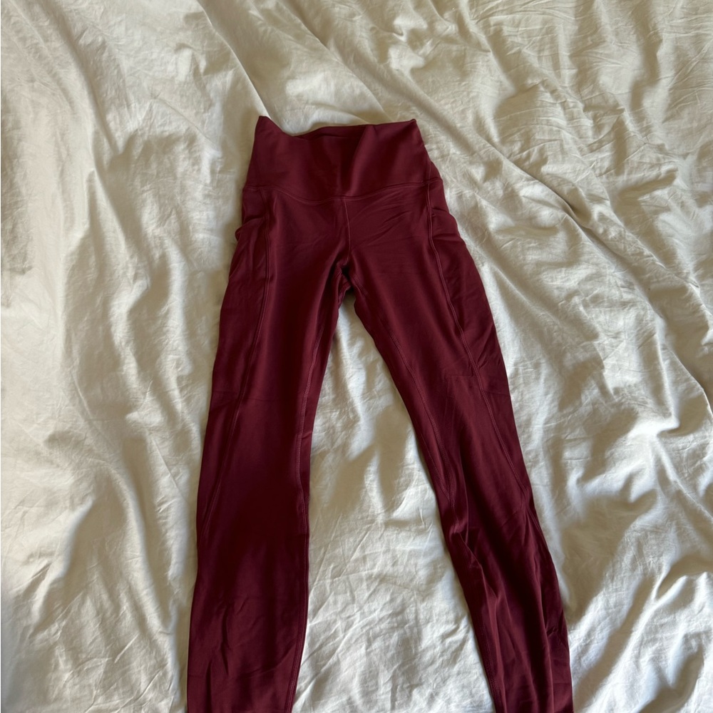 Lulu lemon like knew burgundy purple leggings